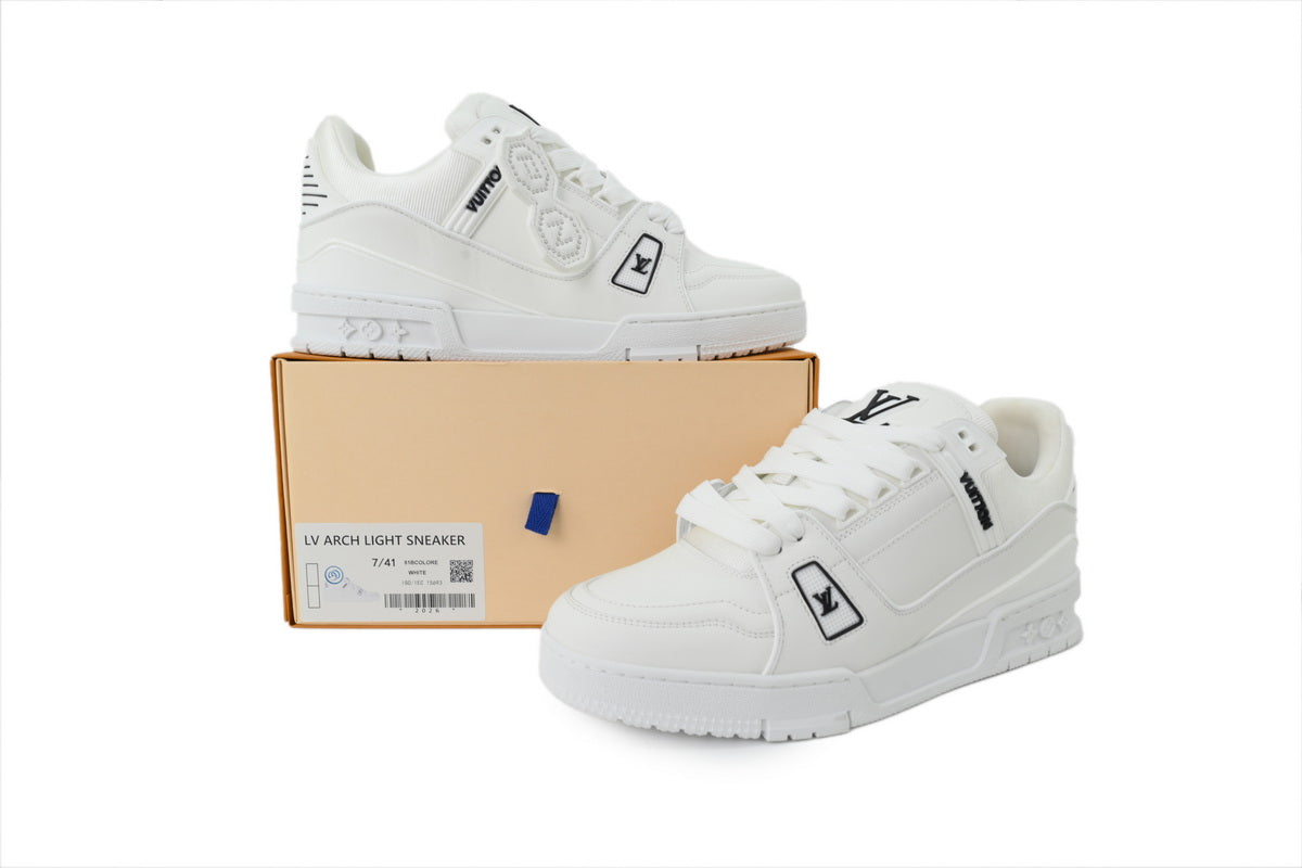 Louis Vuitton Trainer White Leather