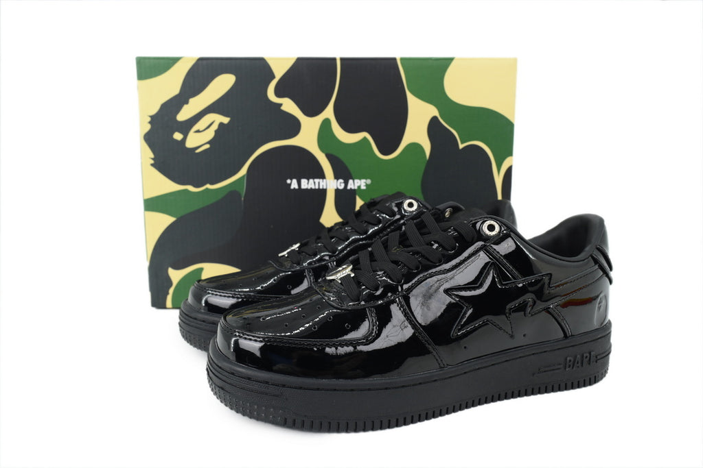 Bape Sta low All Black Patent