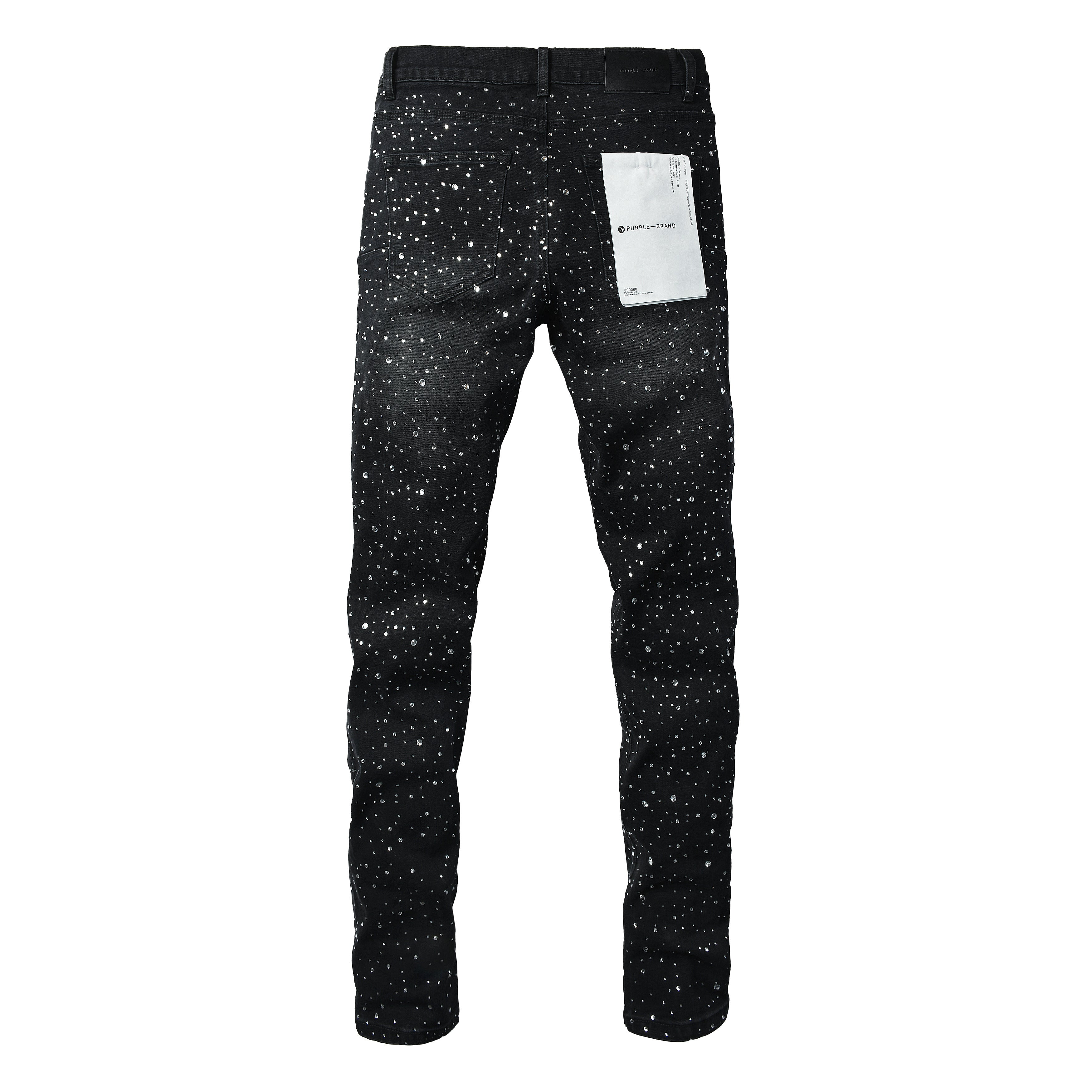 Purple Brand "Crystal" / "Embellished" Skinny Jeans - Black*