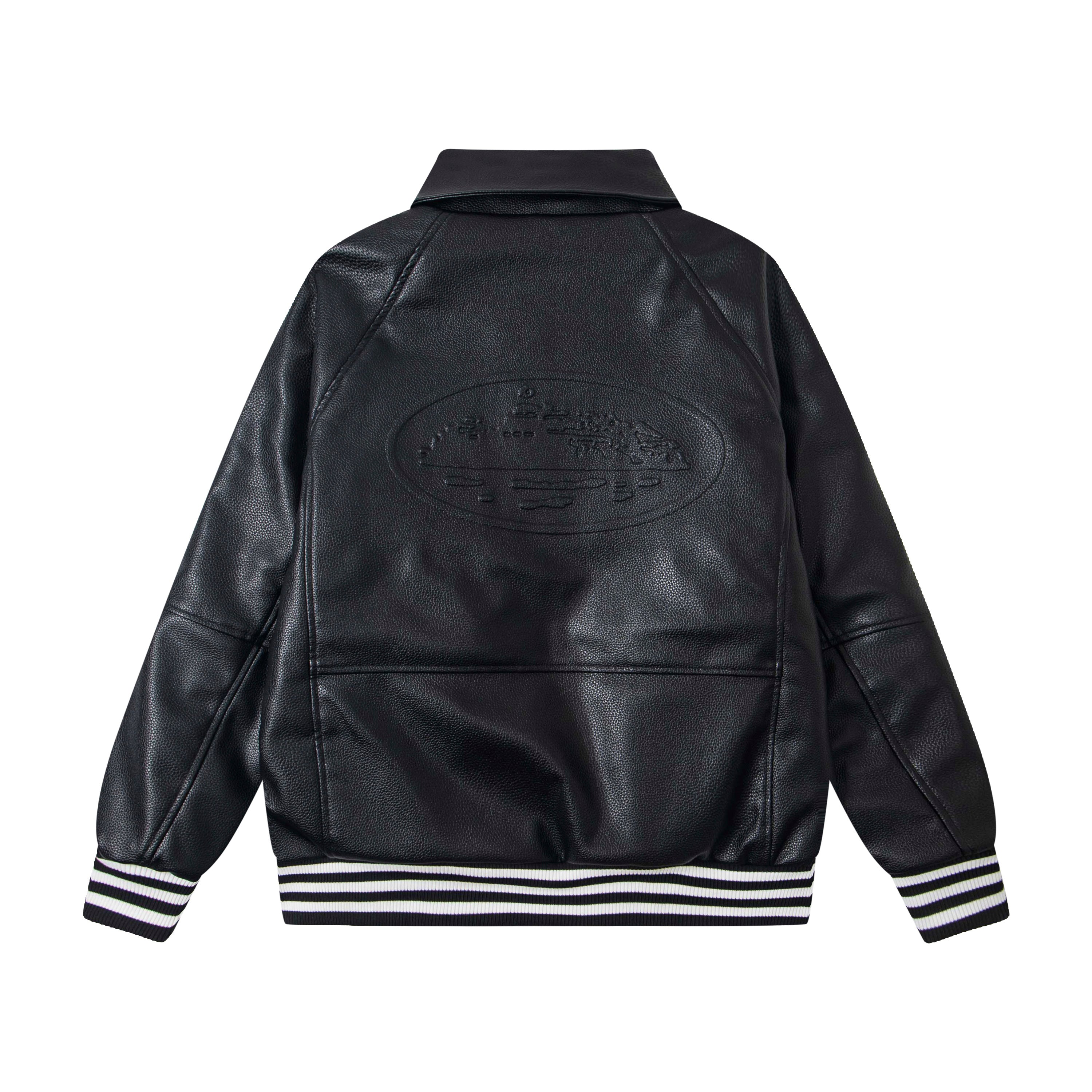 Corteiz Alcatraz Leather Bomber Jacket