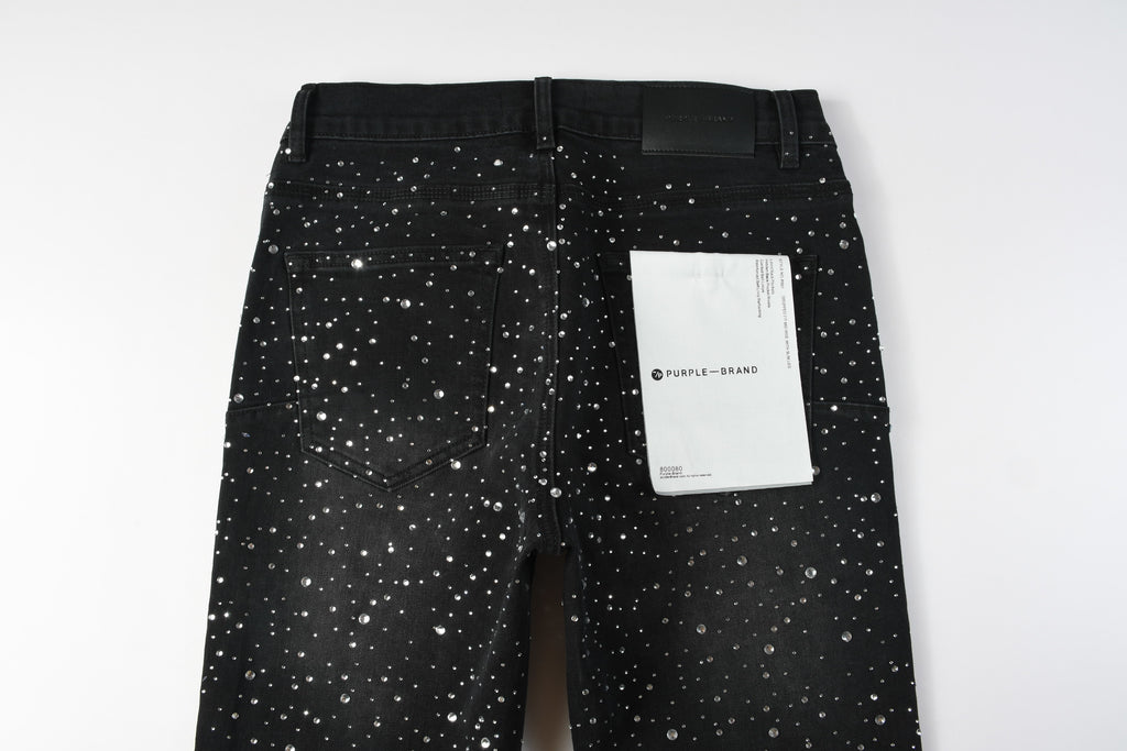 Purple Brand "Crystal" / "Embellished" Skinny Jeans - Black*