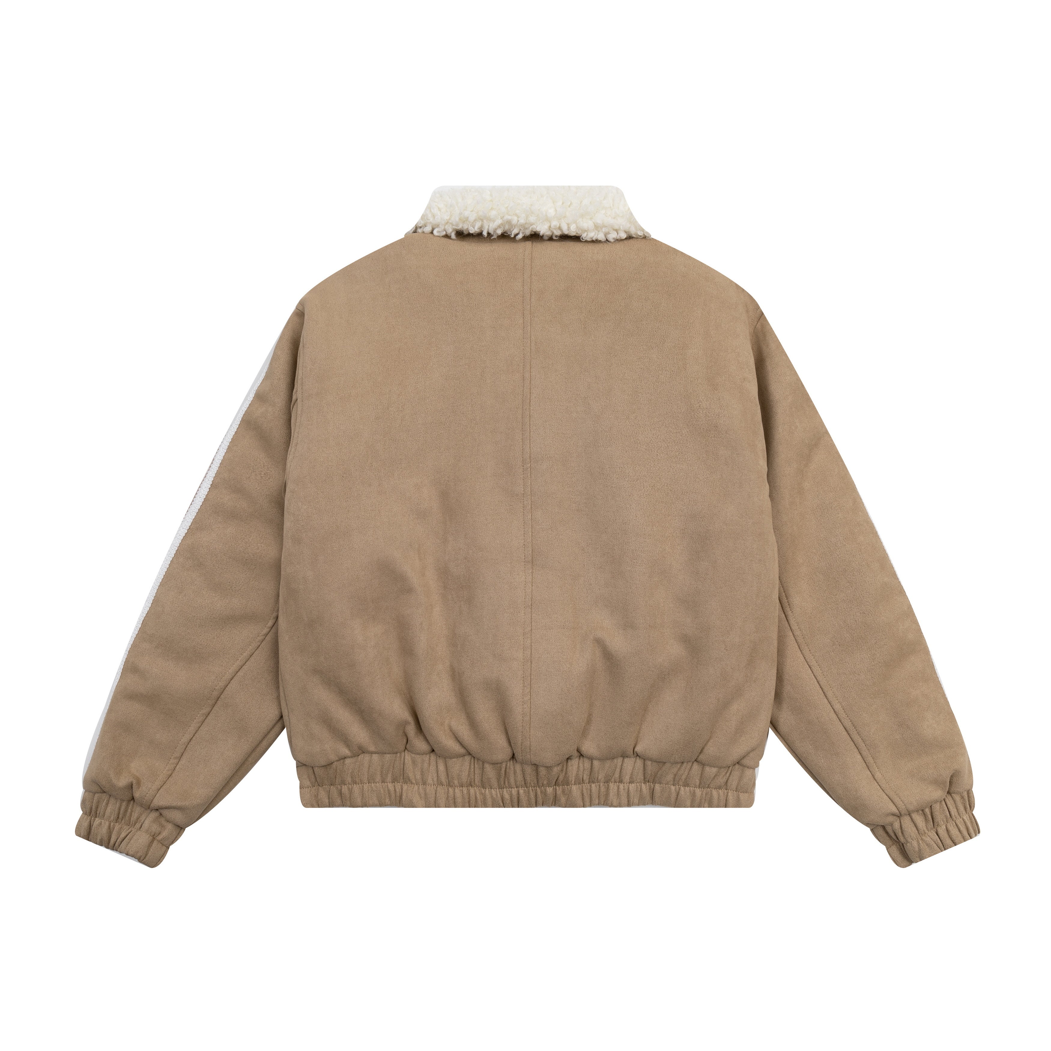 Addias Originals Cropped Sherpa Lined Faux Suede Jacket