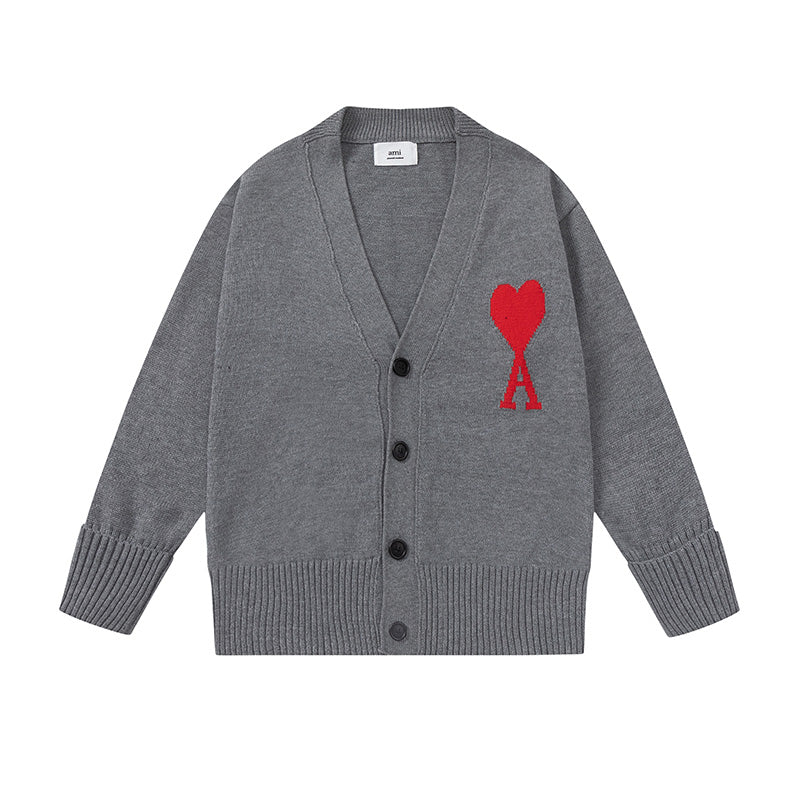 AMI Paris Ami de Coeur V-Neck Cardigan Unisex