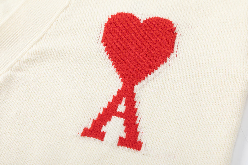 AMI Paris Ami de Coeur V-Neck Cardigan Unisex