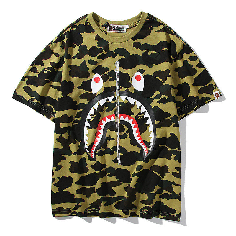 BAPE Shark Camo Tees