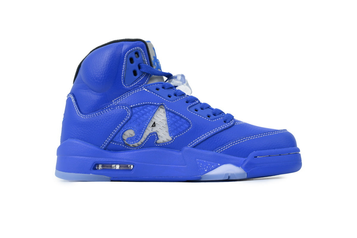 Awake NY x Air Jordan 5 Racer Blue - bright royal blue + silver tongue