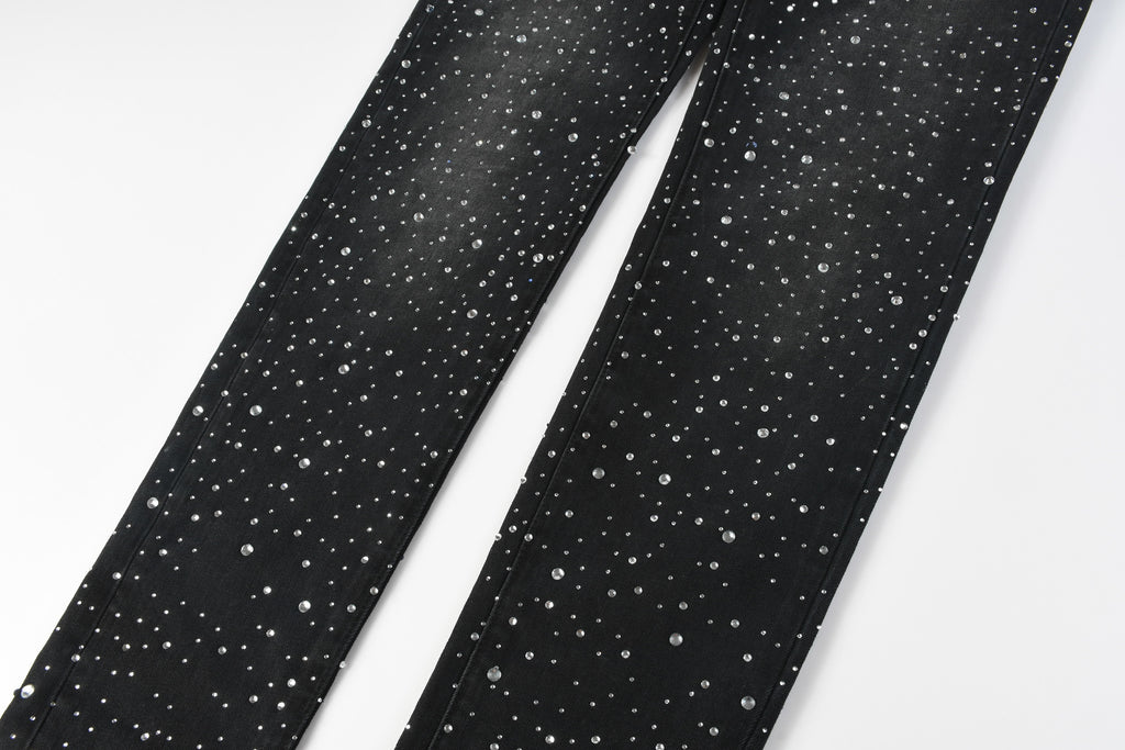 Purple Brand "Crystal" / "Embellished" Skinny Jeans - Black*