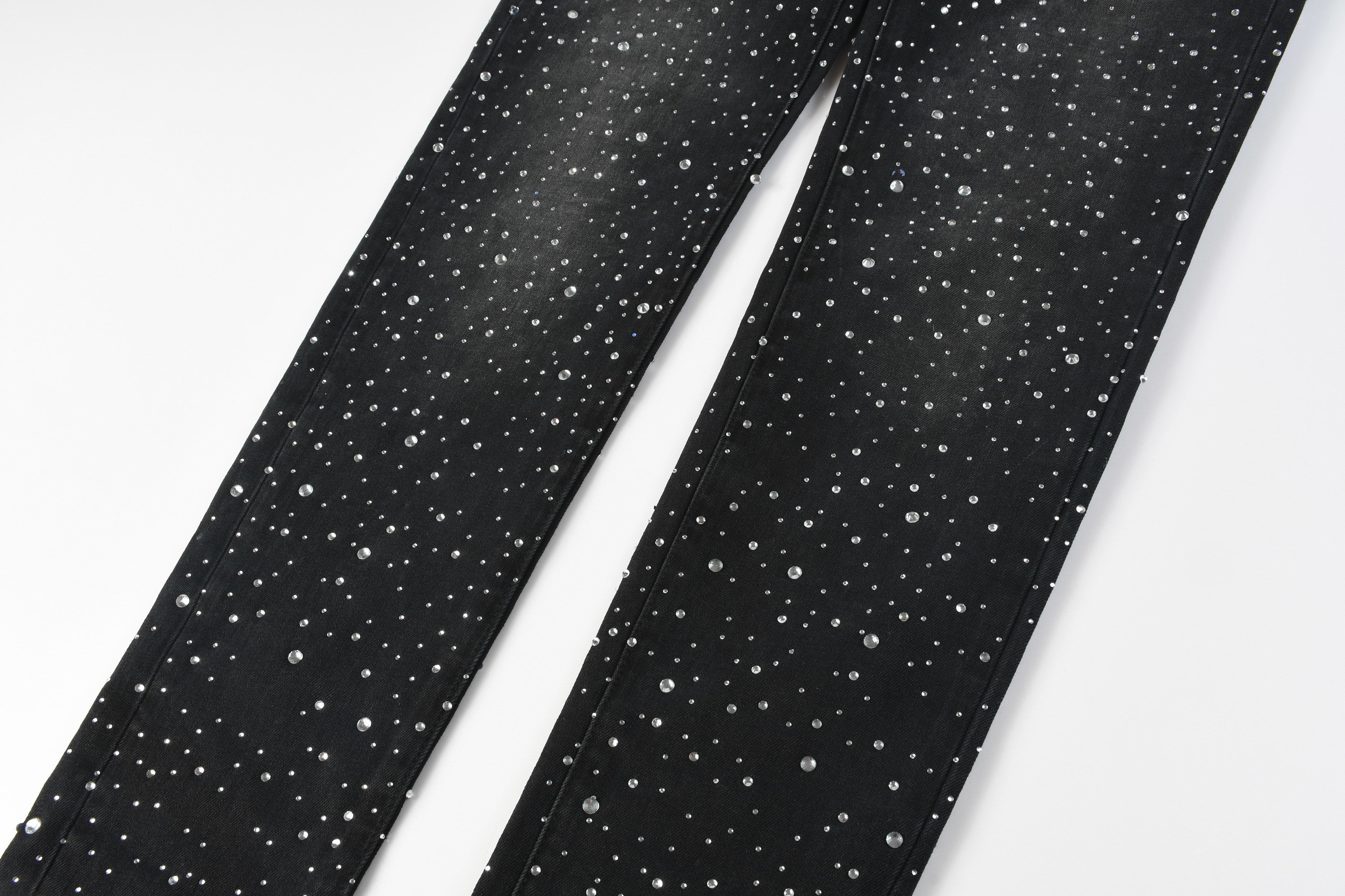 Purple Brand "Crystal" / "Embellished" Skinny Jeans - Black*