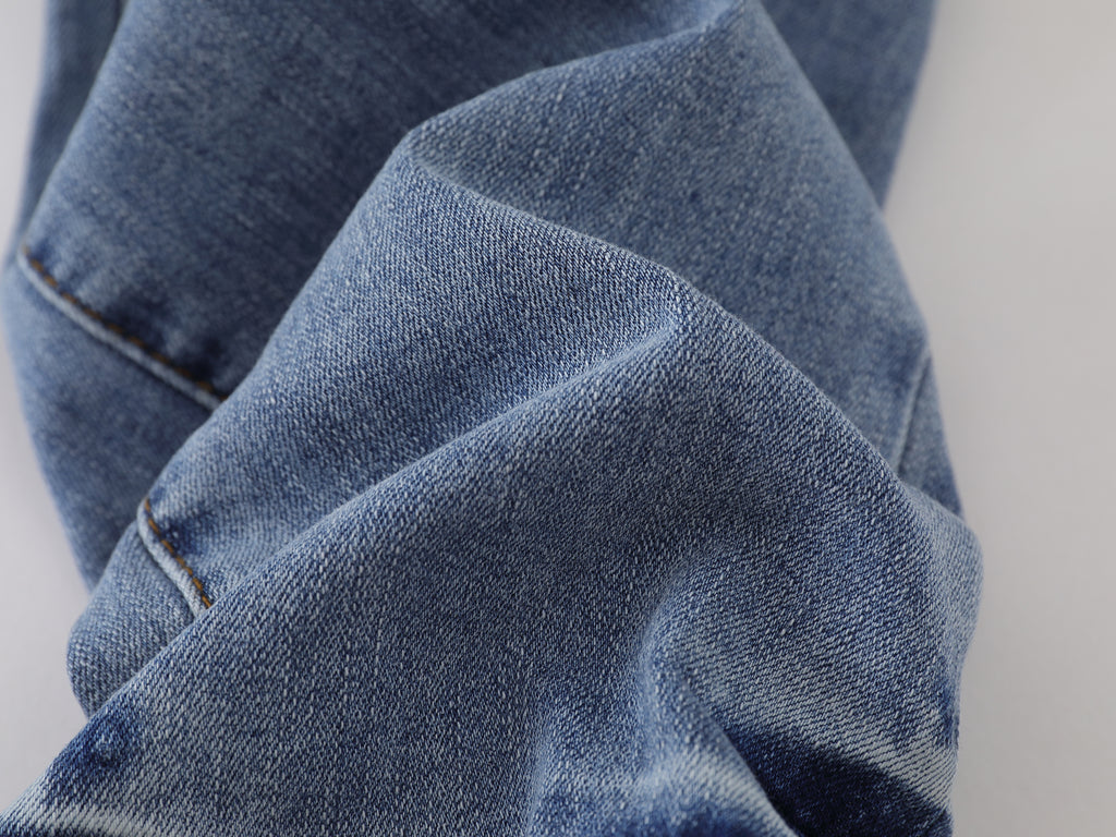 Purple Brand Light Wash Distressed Skinny Jeans
