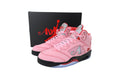 Awake NY x Air Jordan 5 Arctic Pink + black/red shark teeth + “23” heel