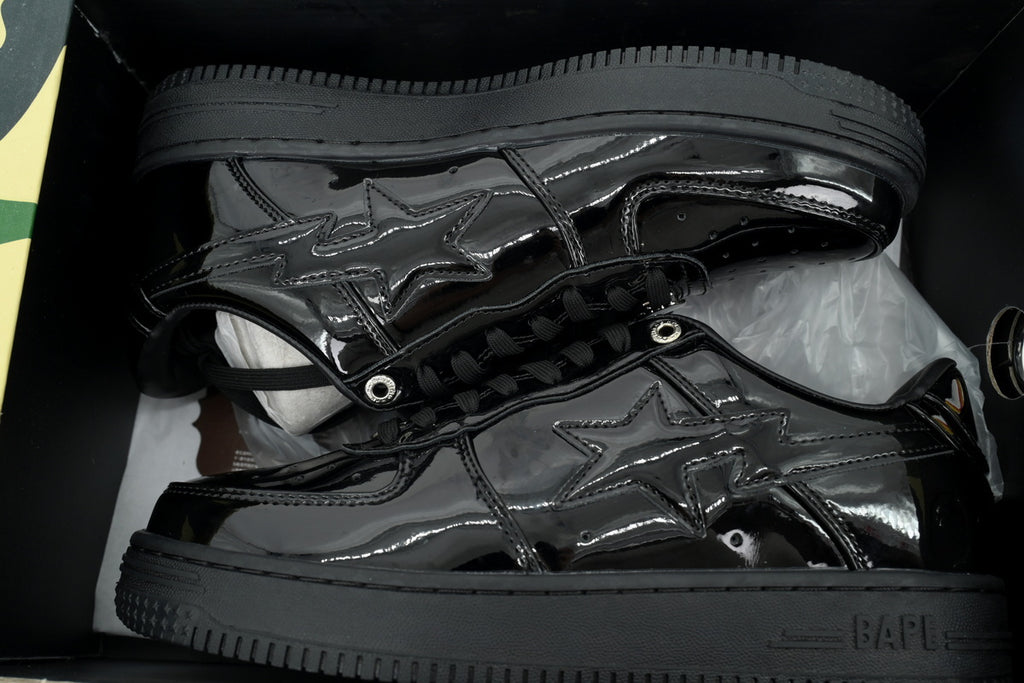 Bape Sta low All Black Patent
