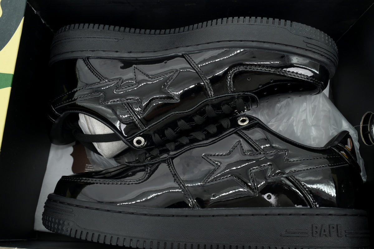 Bape Sta low All Black Patent