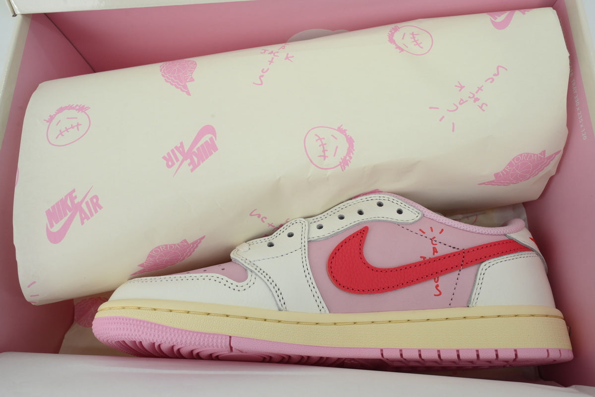 Air Jordan 1 Low OG x Travis Scott "Shisa White Pink Red"