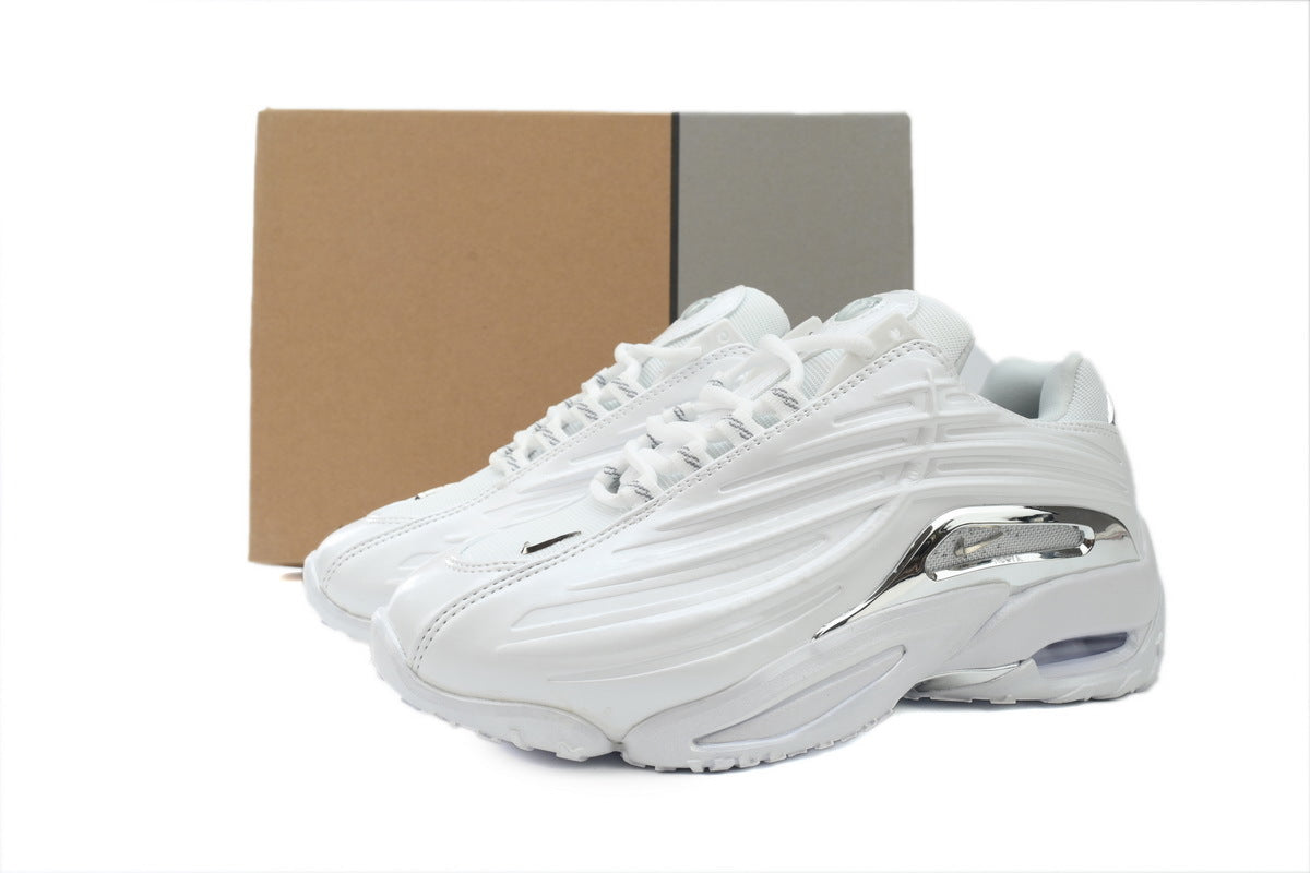 Nike Hot Step 2 x Drake NOCTA White/Chrome" Chrome heel + shank, all white upper