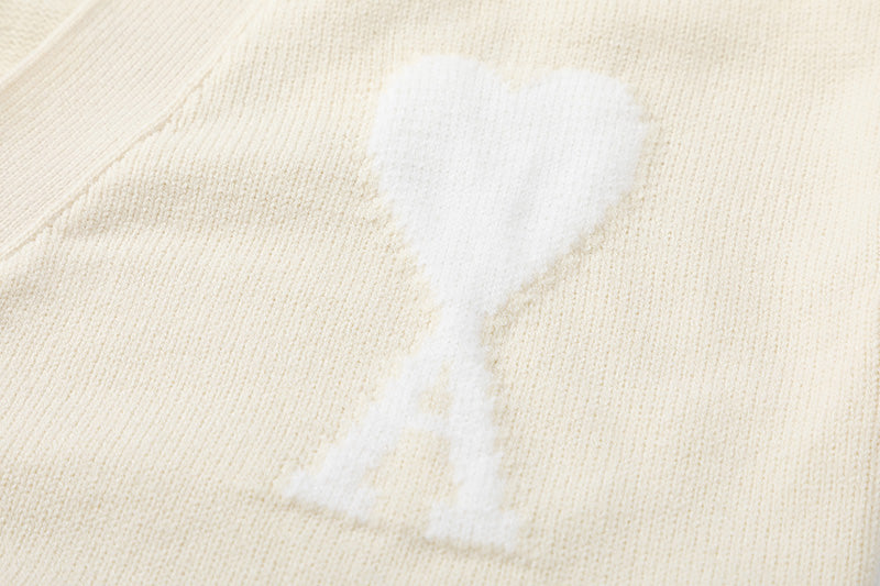 AMI Paris Ami de Coeur V-Neck Cardigan Unisex
