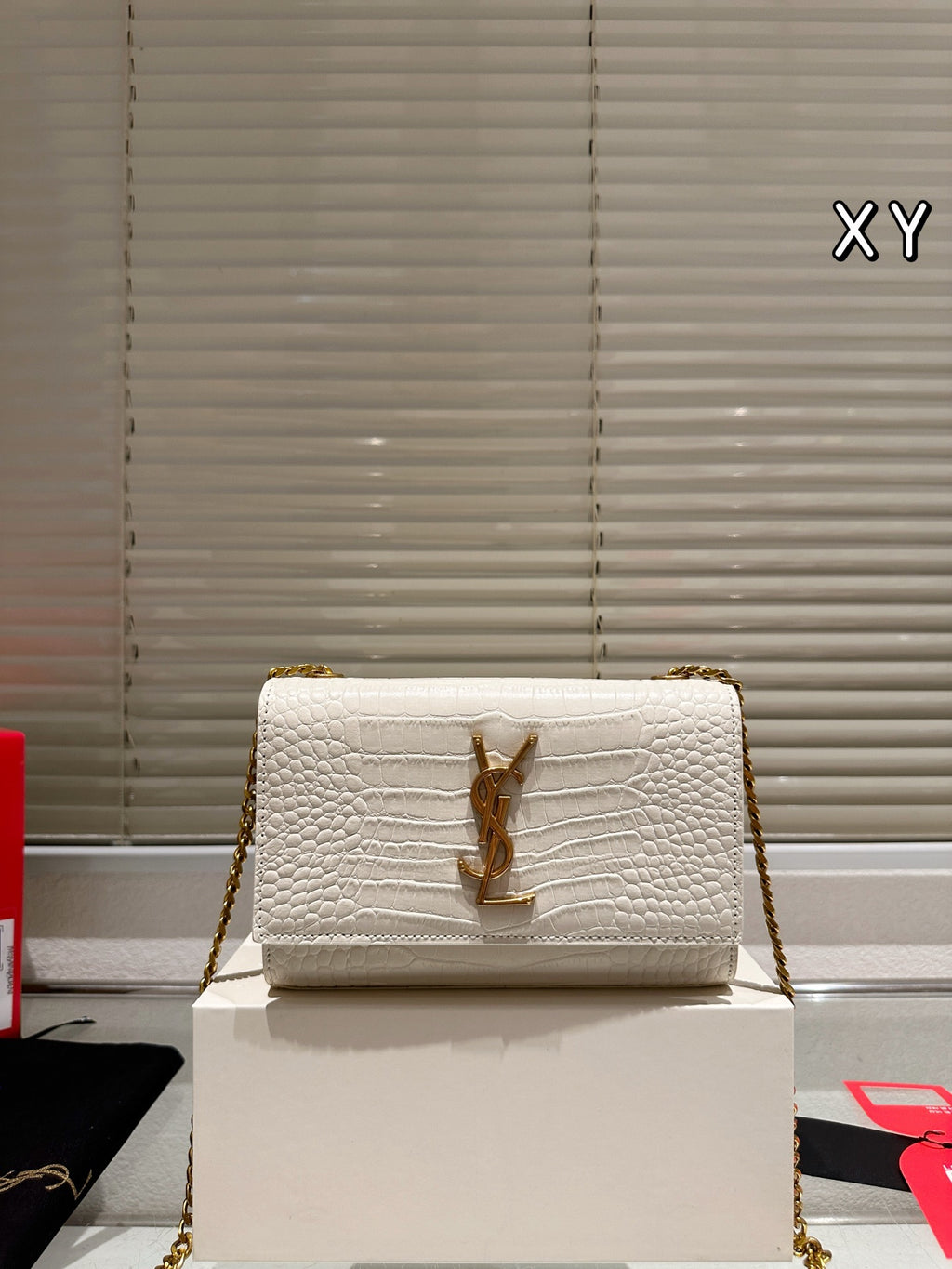 YSL Saint Laurent "Kate" Chain Wallet / Clutch