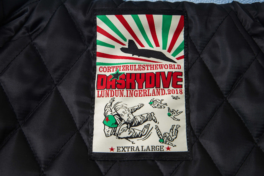 Corteiz Alcatraz Leather Bomber Jacket