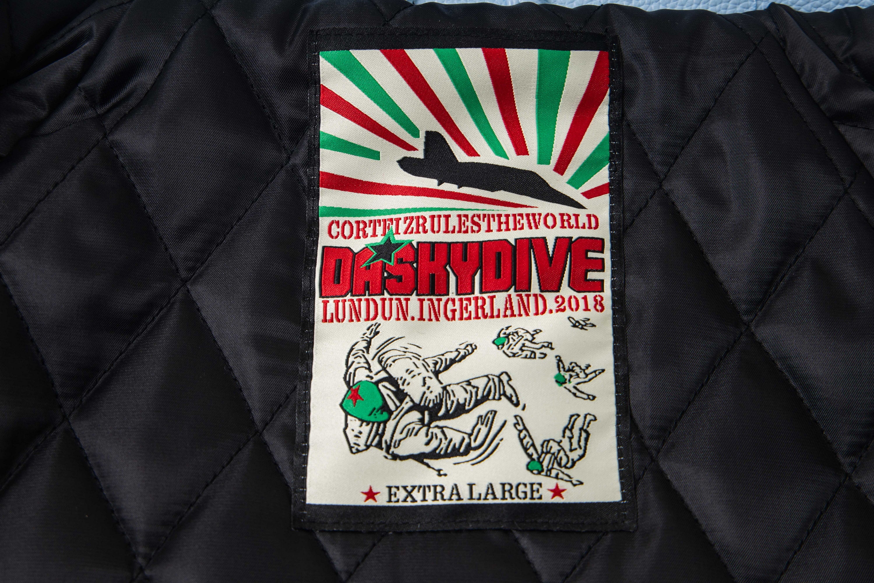 Corteiz Alcatraz Leather Bomber Jacket