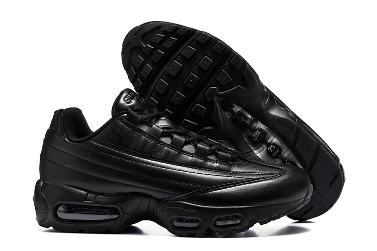 Nike Air Max 95 x Supreme collab in a full triple-black colorway.