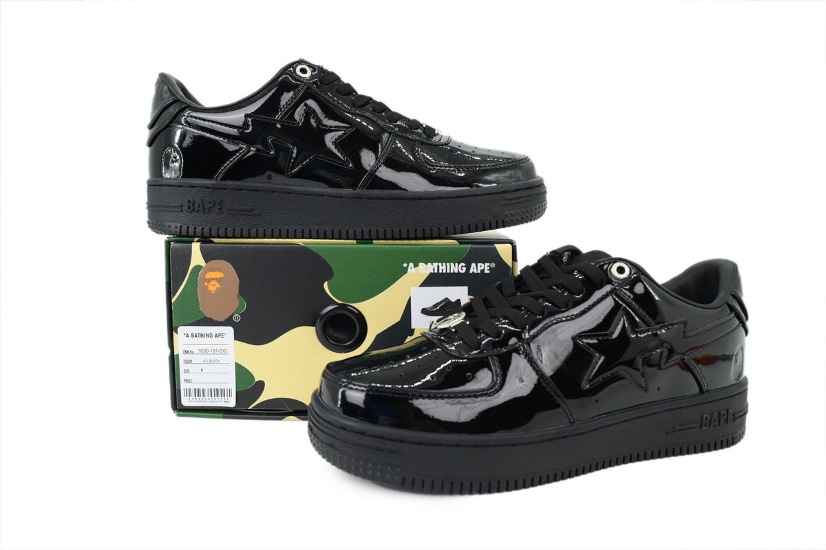 Bape Sta low All Black Patent