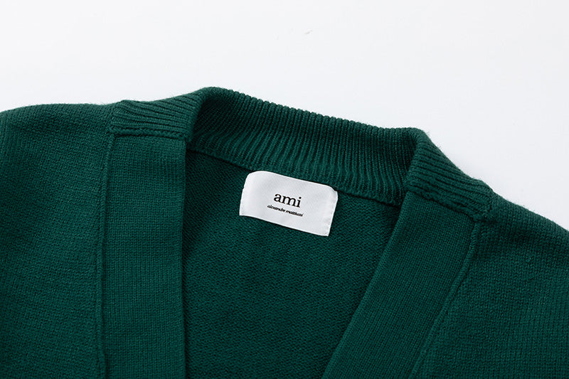 AMI Paris Ami de Coeur V-Neck Cardigan Unisex