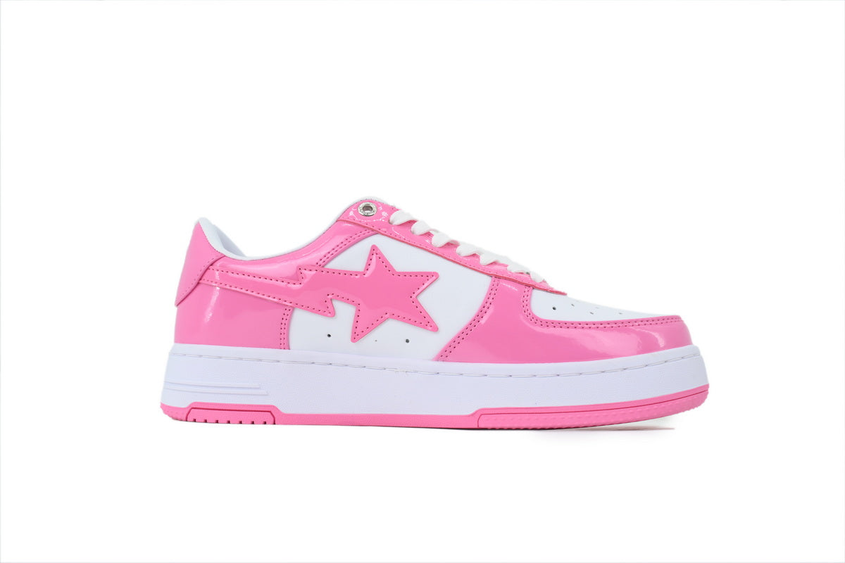 BAPE STA Low "Pink/White" Patent Leather