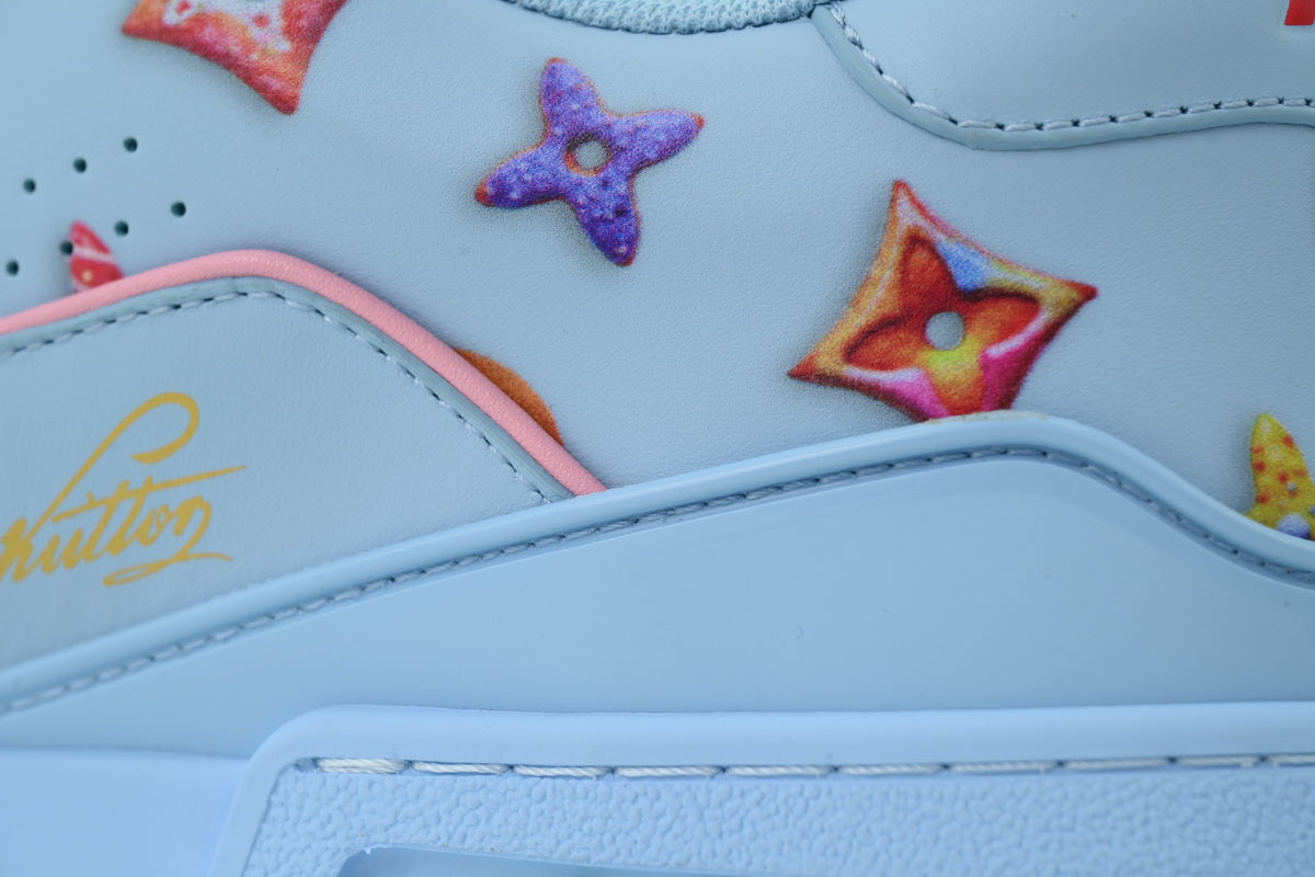 Louis Vuitton LV Trainer "Light Blue Flower Motif"