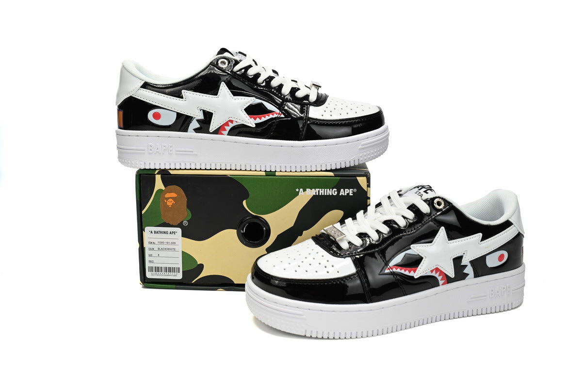 Bape Sta low Black/White Shark