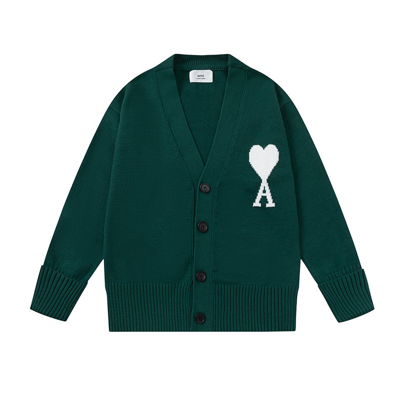 AMI Paris Ami de Coeur V-Neck Cardigan Unisex