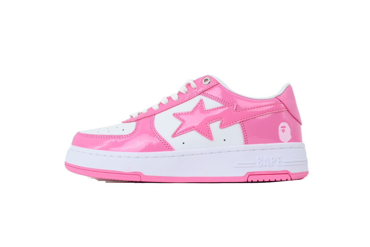 BAPE STA Low "Pink/White" Patent Leather