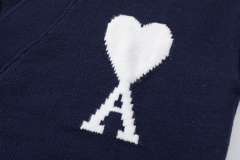 AMI Paris Ami de Coeur V-Neck Cardigan Unisex