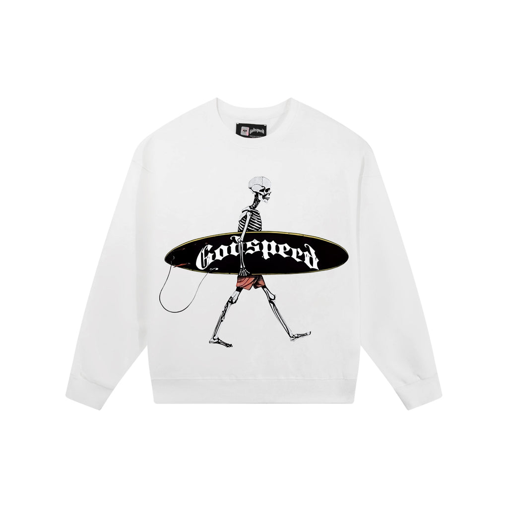 Godspeed "Surfing Skeleton" Rundhalspullover