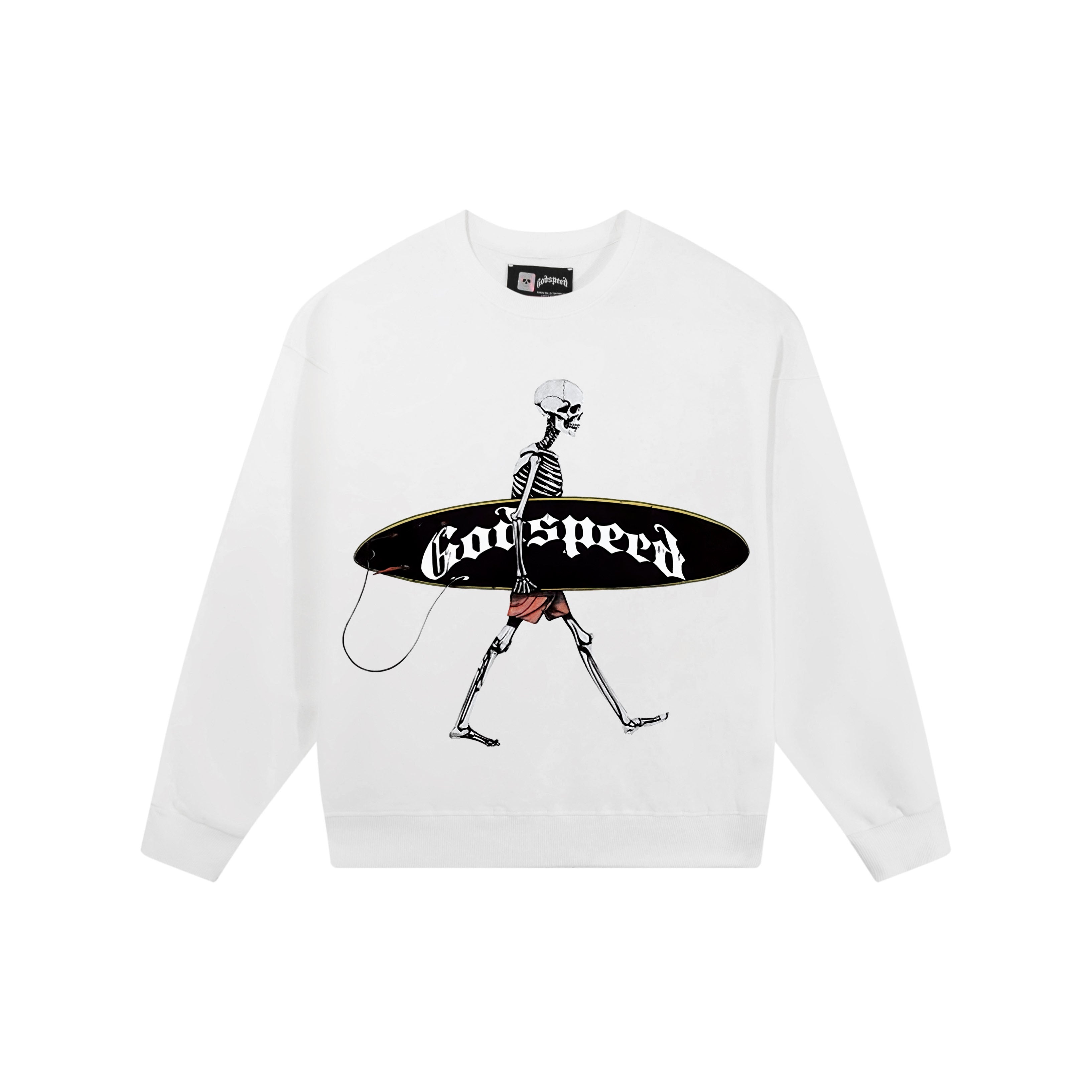 Godspeed "Surfing Skeleton" Crewneck””