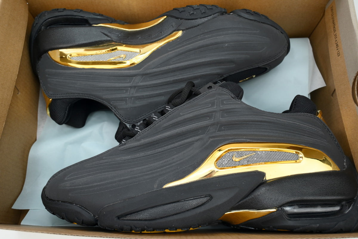 Nike Hot Step 2 x Drake NOCTA Black/Gold" Gold heel + shank, matte black upper