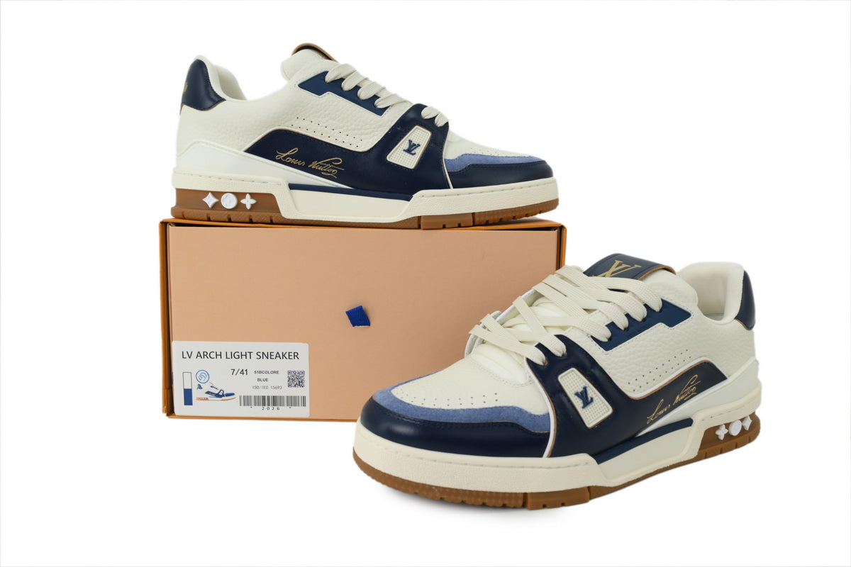 Louis Vuitton LV Trainer "Light Blue Flower Motif