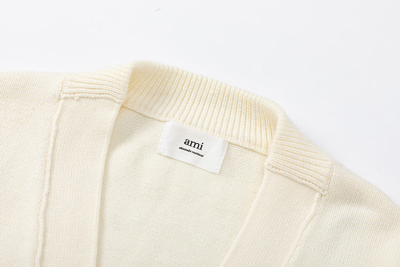 AMI Paris Ami de Coeur V-Neck Cardigan Unisex