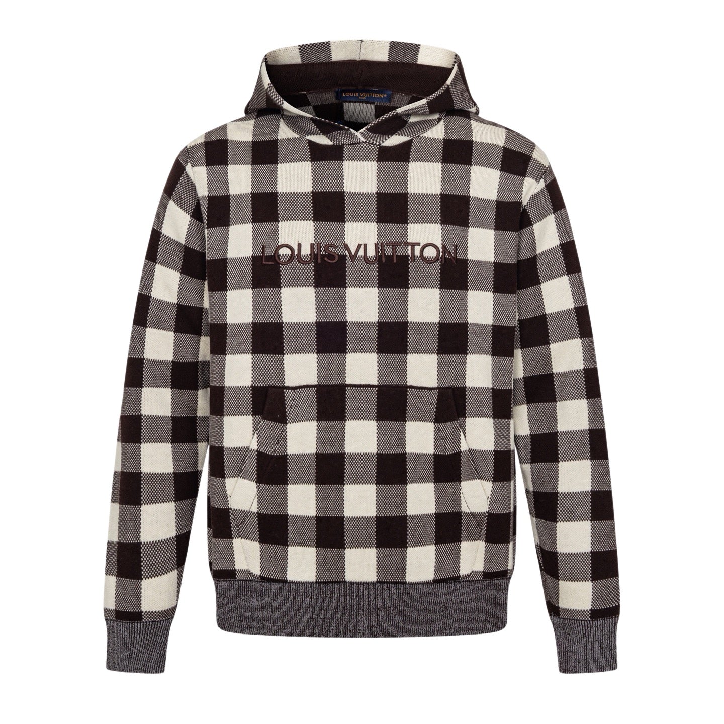 Louis Vuitton Damier Gingham Check Knit Hoodie