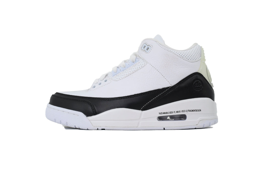 Air Jordan 3 x Fragment Design "White/Black
