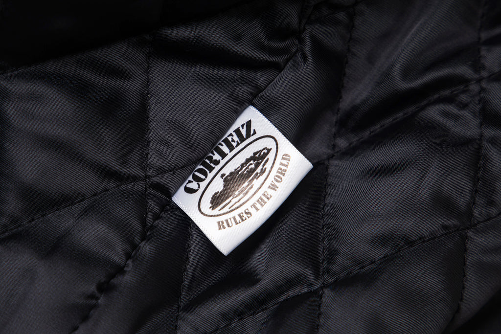Corteiz Alcatraz Leather Bomber Jacket