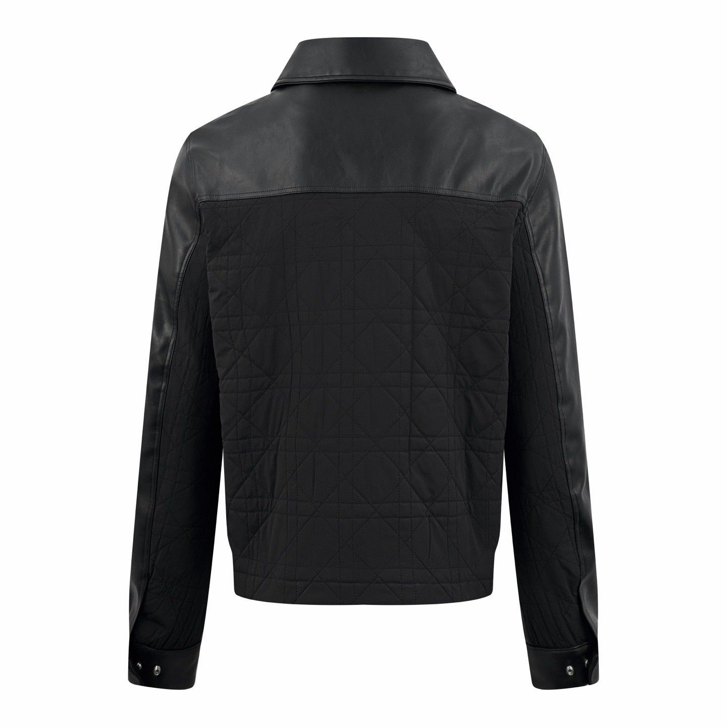 Dior Men "Cannage" Leather + Quilted Jacket