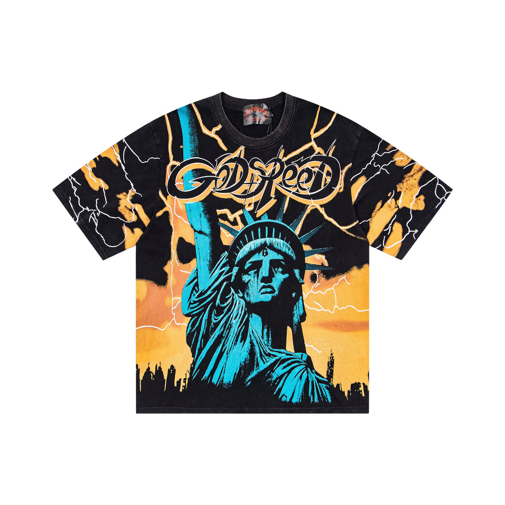 Godspeed NYC "Out Of Many, One" Freiheitsstatue T-Shirt