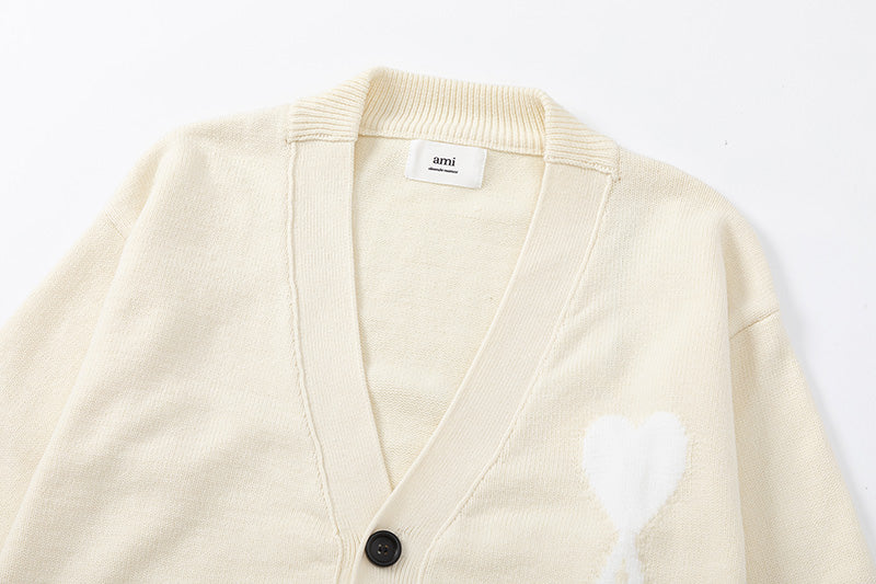 AMI Paris Ami de Coeur V-Neck Cardigan Unisex