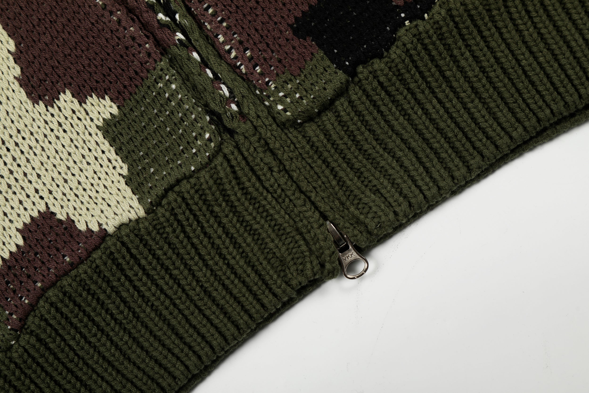 Corteiz Camo Knit Zip Hoodie / Cardigan