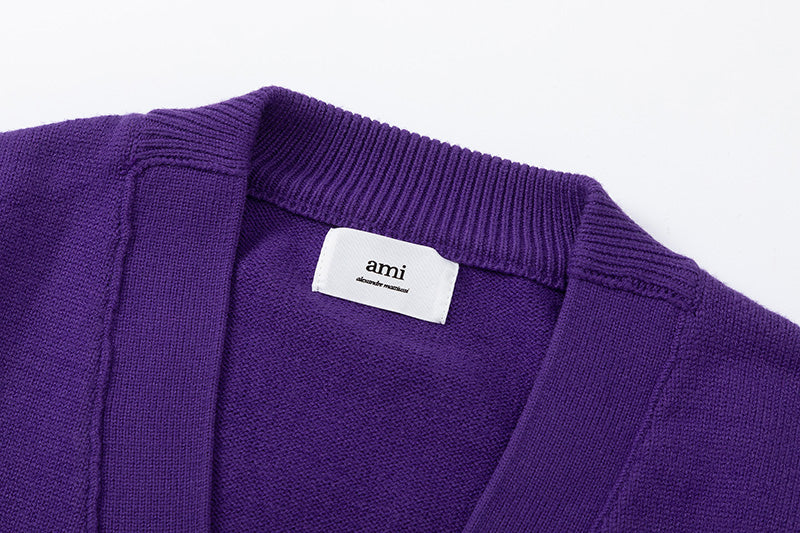 AMI Paris Ami de Coeur V-Neck Cardigan Unisex