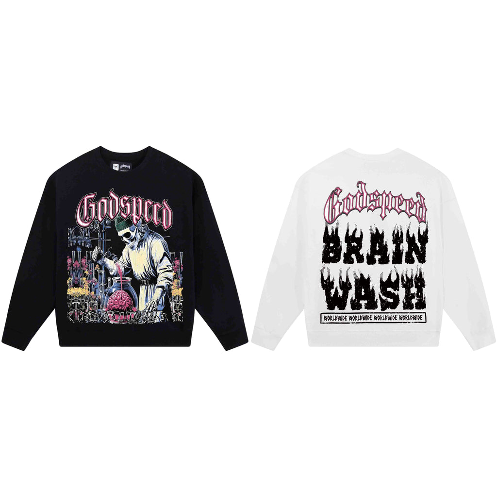 Godspeed "Brain Wash" Wissenschaftler-Rundhals-Sweatshirt