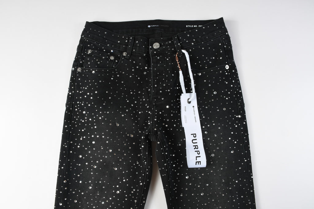 Purple Brand "Crystal" / "Embellished" Skinny Jeans - Black*