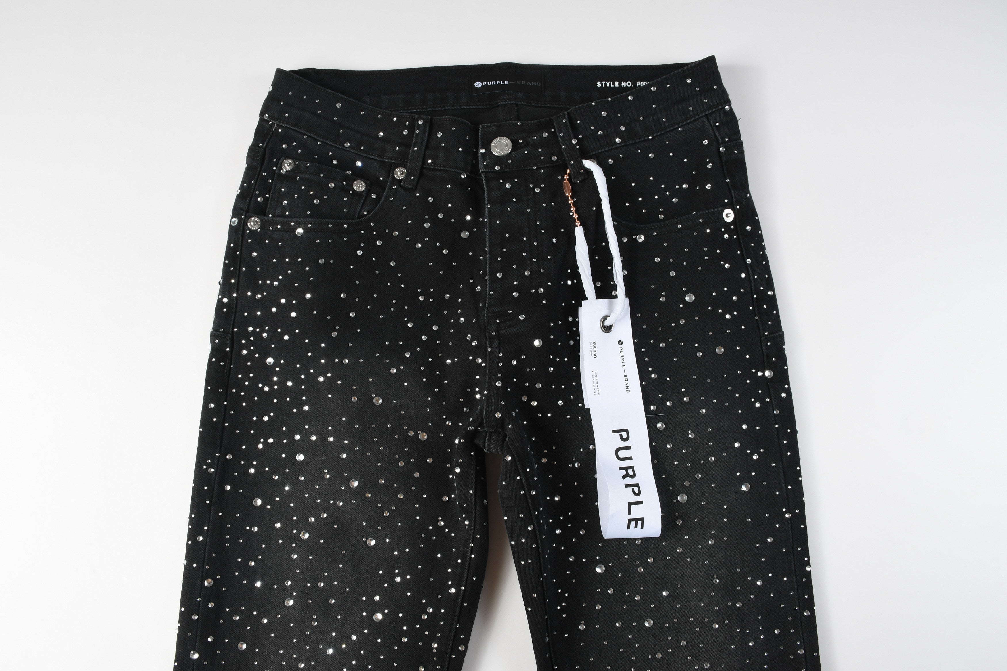 Purple Brand "Crystal" / "Embellished" Skinny Jeans - Black*