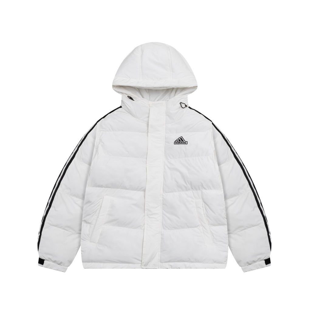 Addias 3-Stripes Oversized Hooded Puffer Jacket