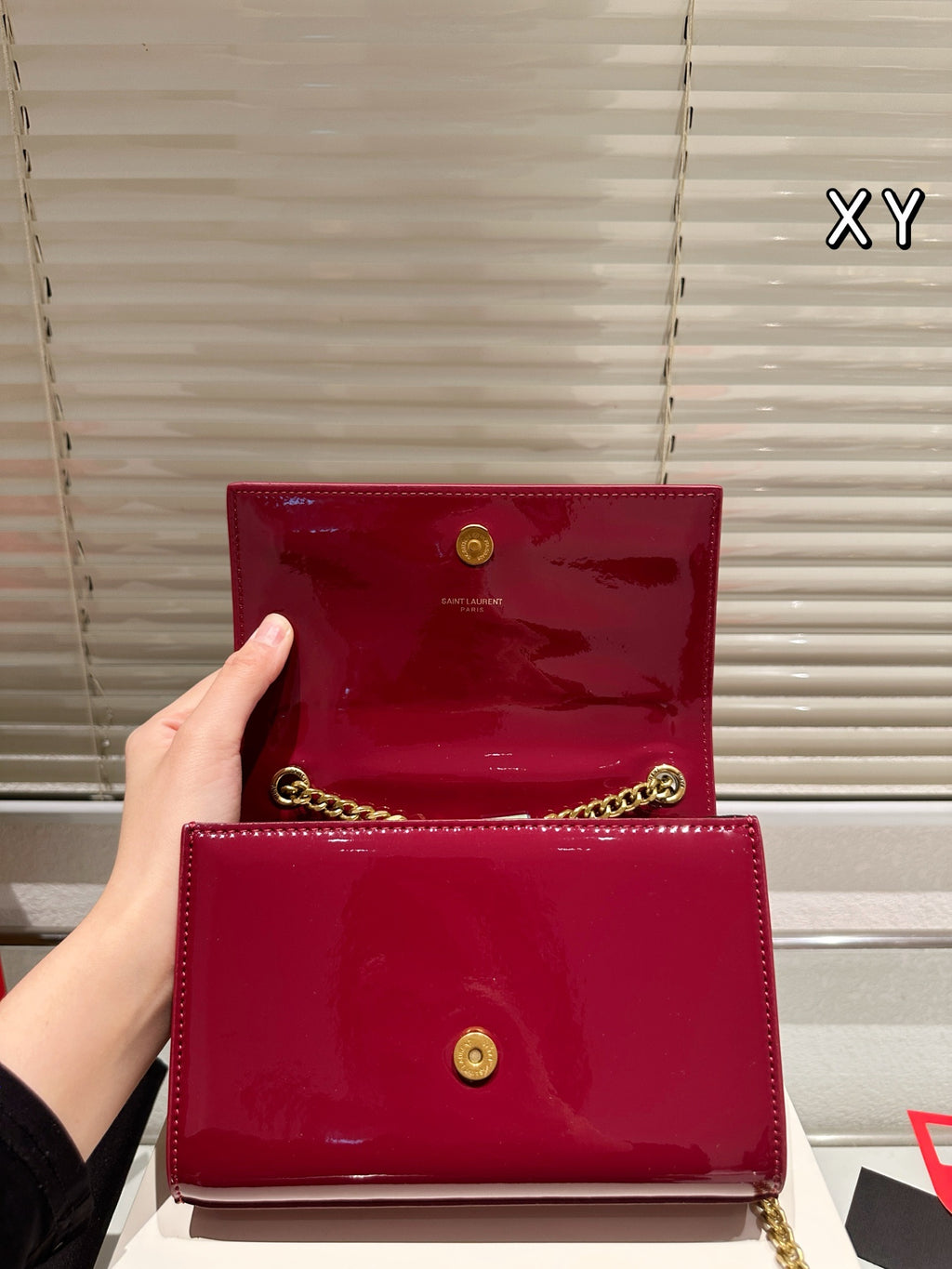 YSL Saint Laurent "Kate" Chain Wallet / Clutch