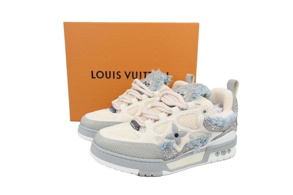 Louis Vuitton LV Trainer Maxi "Grey Denim Crystal